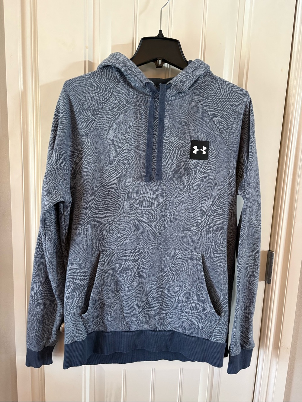 Under Armour Men's Blue-Grey Hooded Pullover Sweatshirt